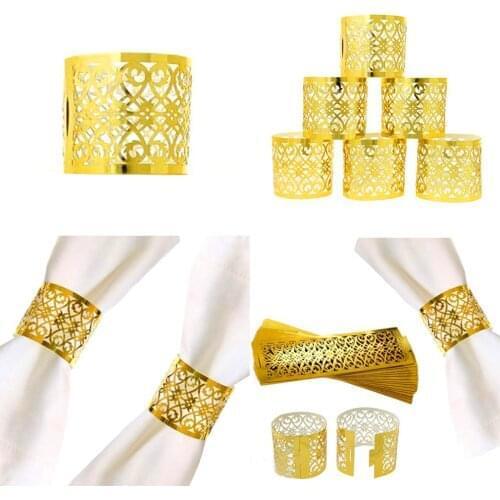 150pcs Napkin Rings For Wedding Table Decoration Skirt Princess Prince Rhinestone Gold Napkin Rings Holder Party Supplies