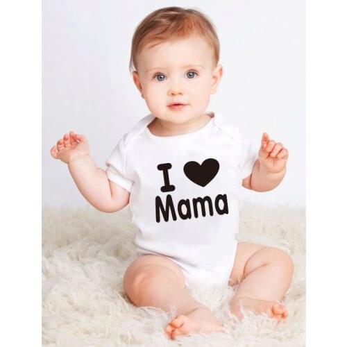 Summer Newborn Infant Baby Clothes Mom Cute love Baby romper newborn baby clothes Kids short sleeve Clothes Baby girls romper