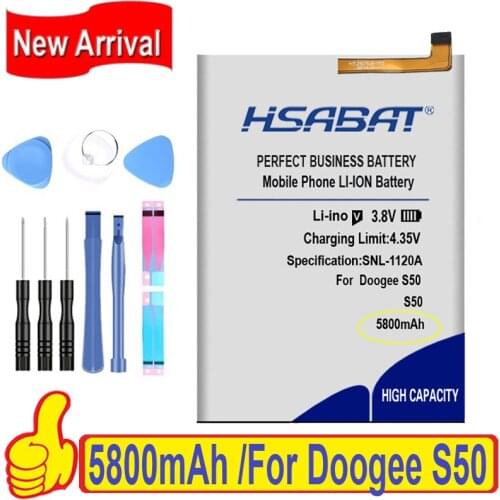 Top Brand 100% New 5800mAh Battery for Doogee S50 Batteries + free gfit