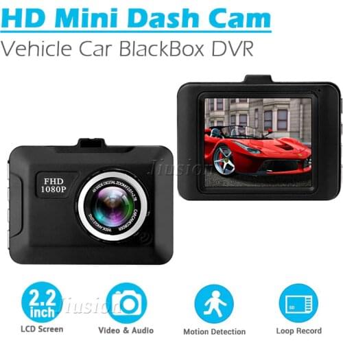 HD Mini Dash Cam Car Vehicle DVR 2.2'' LCD Camera Night Vision Motion Detection Camcorder Digital Video Audio Driving Recorder