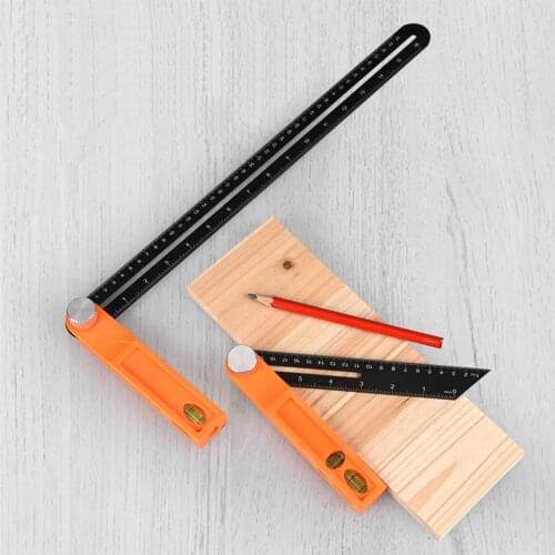 Multi Angle Woodworking Line Ruler Square Protractor Horizontal Sliding Level T-Bevel Multifunctional Carpenter Measuring tools