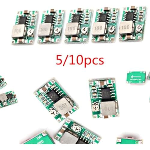 Hot Sale 5/10PCS RC Airplane Module Mini 360 DC-DC Buck Converter Step Down Module 4.75V-23V to 1V-17V LM2596 18*12mm