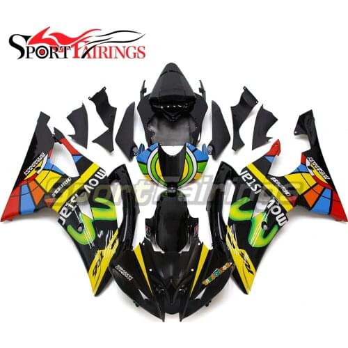 Fairings For Yamaha YZF R6 08 09 10 11 12 13 14 15 YZF-R6 2008 2009 2012 2014 2015 ABS Motorcycle Fairing Kit Black Yellow Hulls