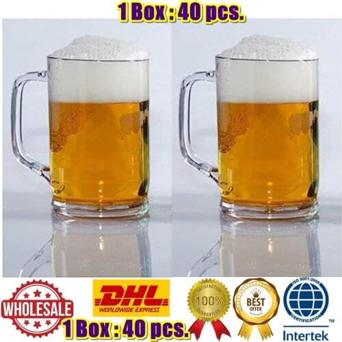 Polycarbonate Pilsner Beer Glasses MUG Set of 40 PREMIUM BEST QUALITY Unbreakable Reusable Barware Drinkware 470 ml. / 16 oz