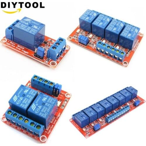 One 1 2 4 8 Channel 9V Relay Module Board Shield With Optocoupler Support High And Low Level Trigger Power Supply Module