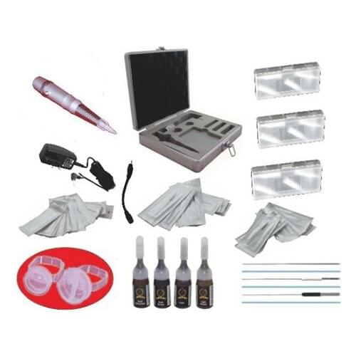 Permanent Makeup Machine Inks Needles Tip Power Supply Set Cosmetic Eyebrow with Carrying Case for Starter