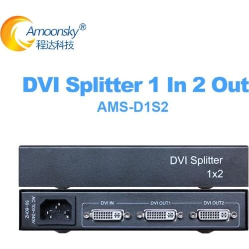 1X2 DVI Splitter 1 In 2 Out Displayport Dvi Adapter Connecter DVI-D 24+1 Cable For Xiaomi TV Box Led Lcd Display Screen AMS-D1S2