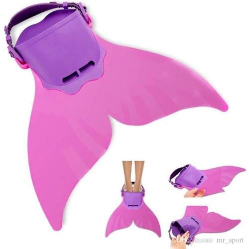 Adjustable Mermaid Kids Gift Diving Swimming Fin Foot Flipper Fish Tail Training Swim Fin