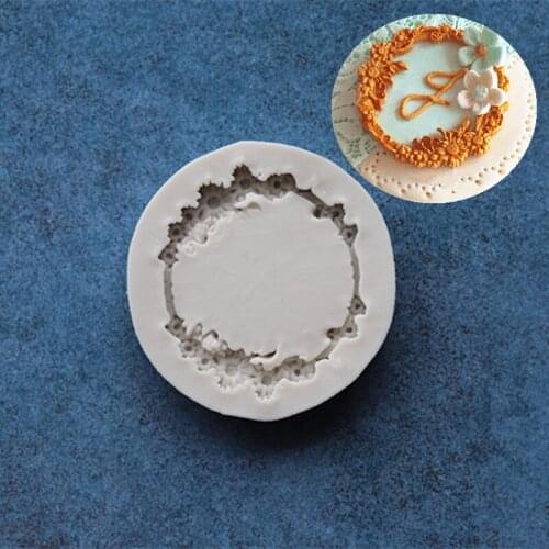 DIY Baked Silicone Cookies Chocolate Dry Pace Jelly Clay Fondant Cake Mold Circular Garlands A500