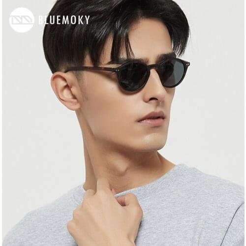 BLUEMOKY Retro Round Polarized Sunglasses Men Women Brand Designer Vintage Polaroid Sun Glasses Goggle Driving UV400 Shades