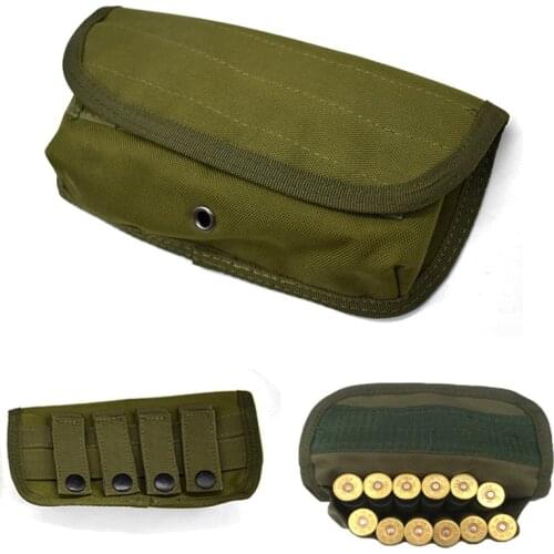 12 Gauge Cartridge Ammo Carrying Bag Pouch Molle System Tactical Vest Accessories Sinper Rifle Bullet Holder Shotshell Bag