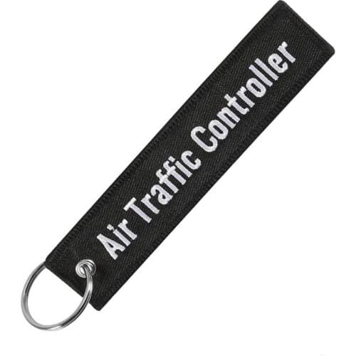 Remove Before Flight Key Chain Jewelry Embroidery Air Traffic Controller Key Ring Chain for Fashion Keychains for Aviation Lover