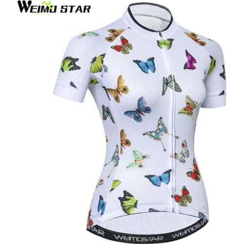 Weimostar Summer Short Sleeve Cycling Jersey Women Quick Dry MTB Bicycle Clothing Road Racing Bike Jersey Shirt Maillot Ciclismo