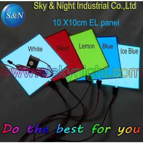High quality 10x10cm EL Backlight, EL Panel + 12V InverterX2sets+ Free Shipping