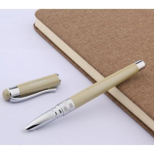 High Quality Metal 550 Fountain Pen Silver Piece F NIB Fine Fluent writing Stationery Student Office School Supplies
