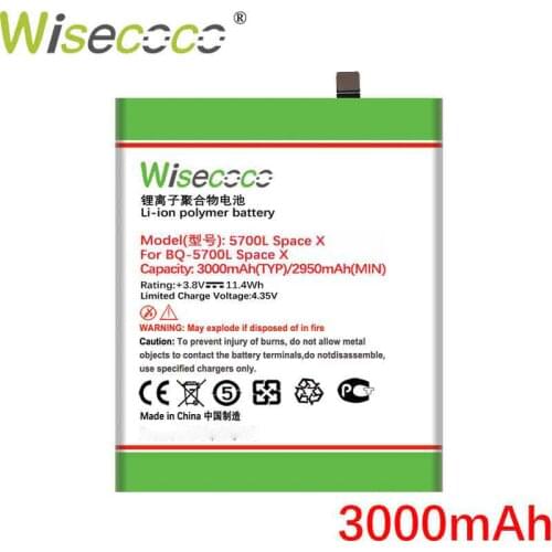 Wisecoco BQ-5700L 3000mAh New Battery For BQS 5700L Space X Phone high quality battery