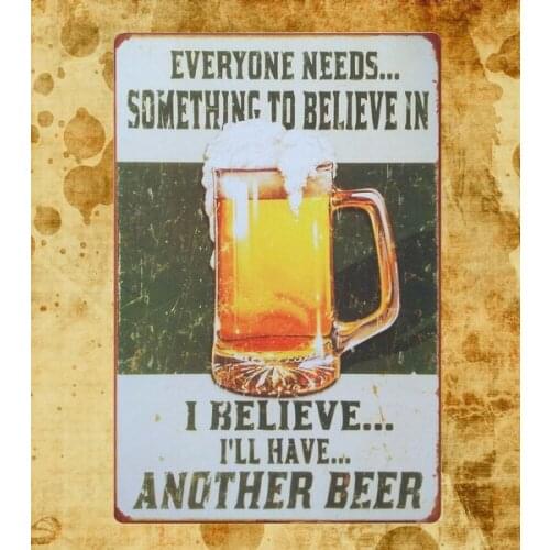 I'll have another beer bar club tin metal sign reproduction wall