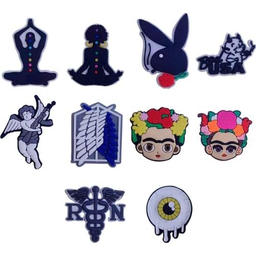 1PCS PVC Cartoon Fridge Magnetic Sticker Famous Game Rabbit Rose Busa Demon Angel Gun Wing Thailand Refrigerator Magnets Kid Toy