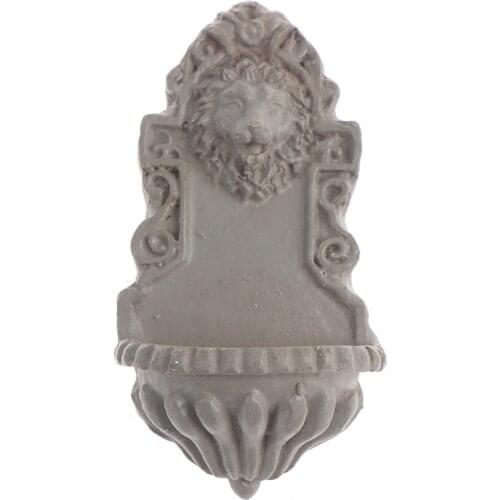 1pcs Miniature Outdoor Lion Head Model Wall Decoration Mini Accessories 1:12 Dollhouse Accessories Mini Garden Decor Supply