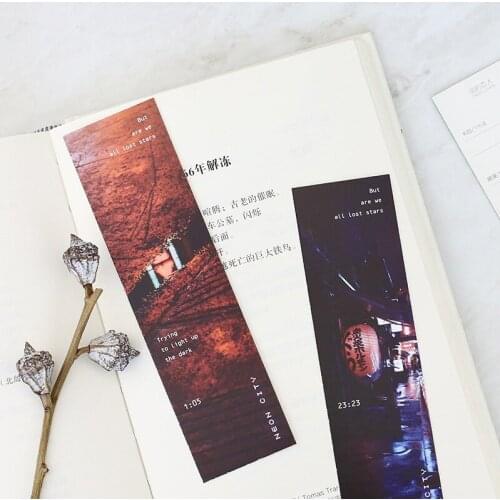 1pcs original art fresh hand-painted letter lovers lovers boxed paper bookmarks neon 30 sheets