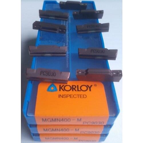 10pcs KORLOY MGMN400-M PC9030 arbide Inserts Blades High Quality Lathe Turning Grooving lathe Tools
