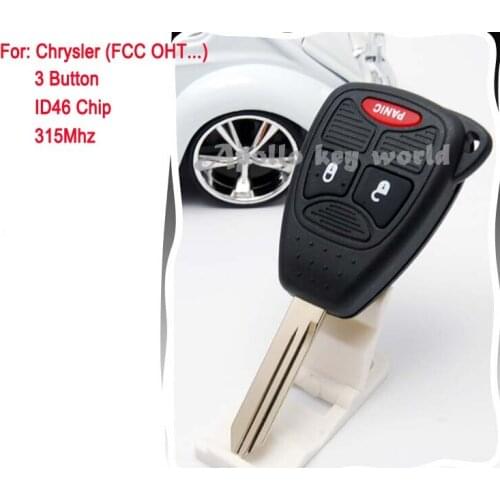 3 Button Remote Key For Chrysler 300C Dodge Jeep Wrangler Liberty With ID46 Chip 315 Mhz FCC OHT 5PCS/lot