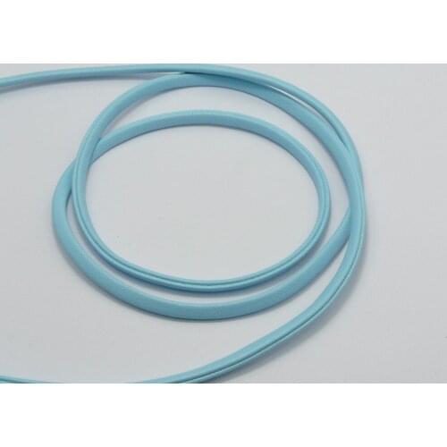 32.8 Feet Sky Blue Flat Soft Synthetic Leather Jewelry Cord 4X2mm
