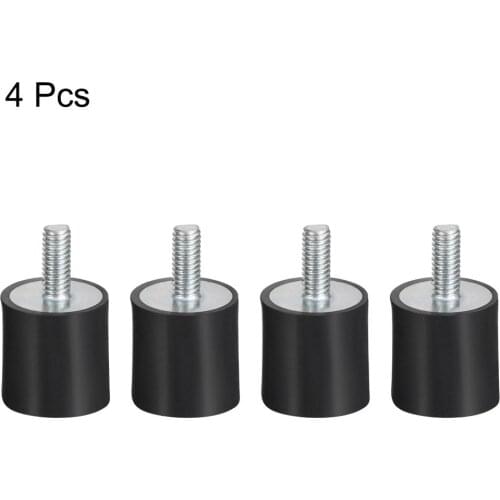 UXCELL M4/6 Male Female Rubber Vibration Isolators Mounts Shock Absorber Replaces Pads Flat Silentblock Base 12 Types 4pcs