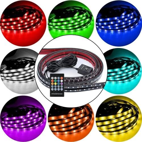 4PCS RBG 8 Colors LED Strip Underbody Ambient Light Car For BMW E46 E90 E60 E39 E36 F10 F30 X5 E53 E70 E87 M3 M5 Auto Lights
