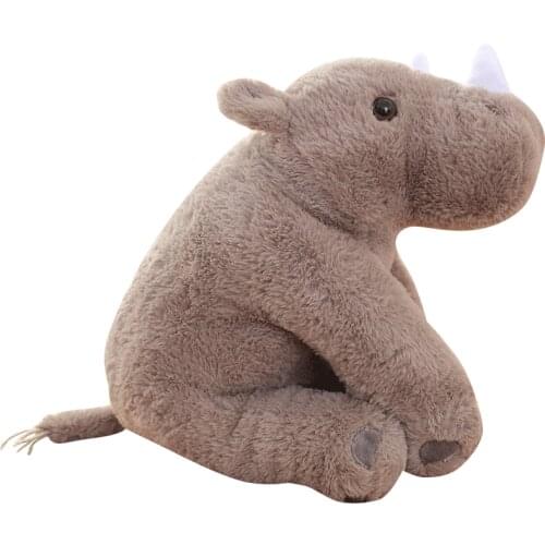 40-60cm Cartoon cute rhinoceros doll plush toy cute big rhinoceros animal pillow pacify doll send birthday gift