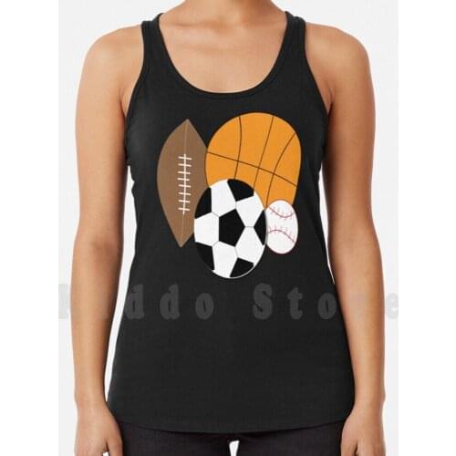 American Football Basketball Baseball Soccer Artwork Tank Tops Vest Sleeveless American Football Basketball Soccer
