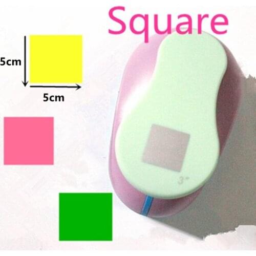 Free Ship 3"/4.5cm Square shape EVA paper graph hole punch for greeting card handmade Geometry craft punch furador scrapbook