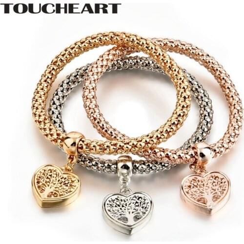 TOUCHEART Dainty Jewelry Gift with Life Tree Heart - shaped Popcorn Chain Bracelet Set Friendship Bracelets & Bangles SBR170118