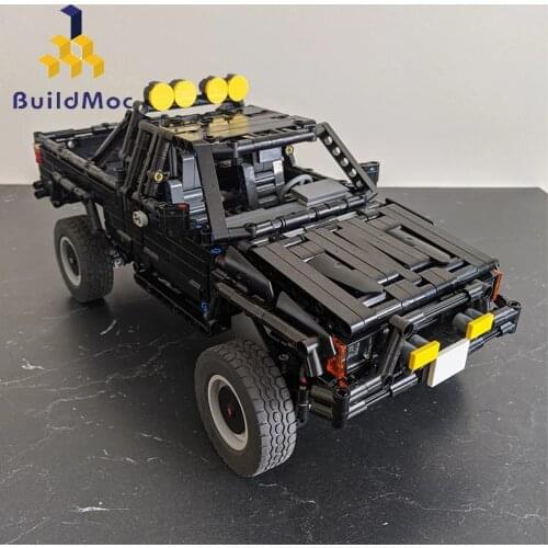 Buildmoc Technical Car Movie Back to the Future 4x4 Pickup Truck Super Racing Sports Car Building Blocks Vehicle Toys Kid Gift