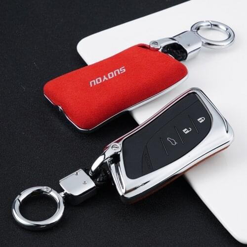 Car Key Case Cover Genuine Leather For Lexus 2018 ES300h ES350 ES200 ES260 LS350 LS500h Fob Key Car-Styling