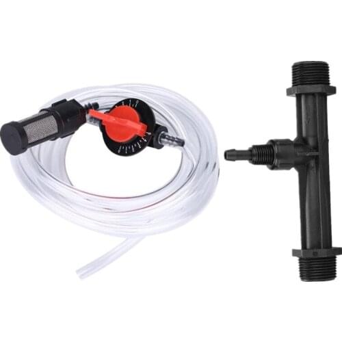 G1/2 3/4 Irrigation Venturi Fertilizer Injectors Garden Irrigation Device Kit Fertilizer Injector + Switch + Filter + Water Tube