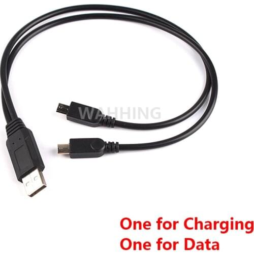 USB 2.0 Male to 2 Dual Micro USB male Jack Y Splitter Hub Adapter Cable Micro USB for Charging Data Cable adapter HY1382