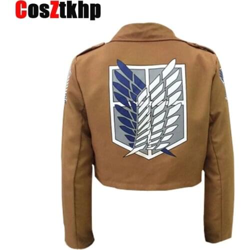 Attack On Titan Cosplay Shingeki No Kyojin Cosplay Jacket Japanese Anime Brown Coat Women Man Adults
