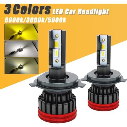 Bulb Super Turbo Lights Led Lamp H4 Near Far Led Bulb H7 Car 6000K Canbus 3000K 5000K White Yellow No Error