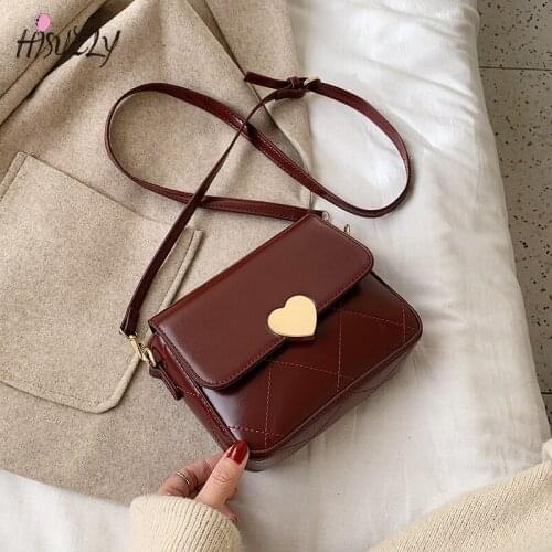 Heart-shaped Small Flap Shoulder Messenger Crossbody Bags Women Handbags Fashion Ladies Clutch Casual Totes Female Purse Q4