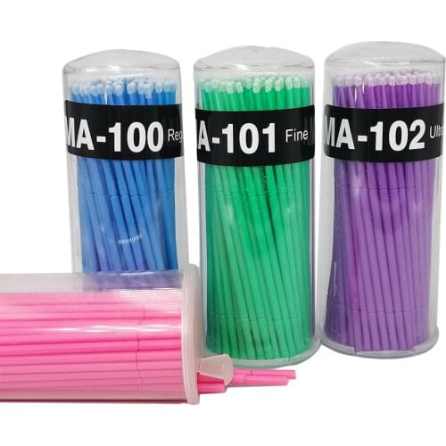 100pcs/lot Micro Durable Disposable Eyelash Extension Individual Applicators Mascara Brush For Women Eyelash Glue Cleaning Tool