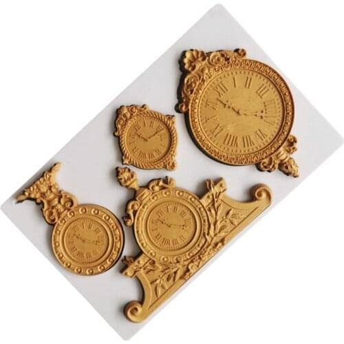 Wholesale 10 pcs Clocks Silicone Mold Sugarcraft Chocolate Cupcake Baking Mold Fondant Cake Decorating Tools