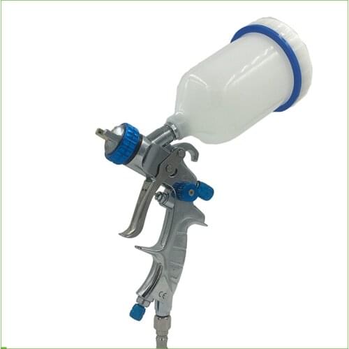 SAT1215 air spray paint gun gravity feed stainless nozzle 1.3 1.4 1.7 high pressure air silver mirror chrome spray gun tools