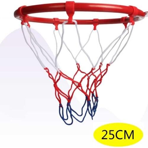 Iron Hanging Basketball Wall Mini 25CM Basketball Rim With Screws Mounted Goal Hoop Kids Toy Indoor Outdoor Activity Sports Game