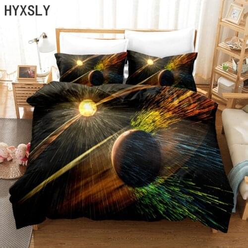 Space Galaxy Bedding Set Bedspread Single Double Twin Full Queen King Size Sky Stars Planet Printed Kids Adult Microfiber Quilt