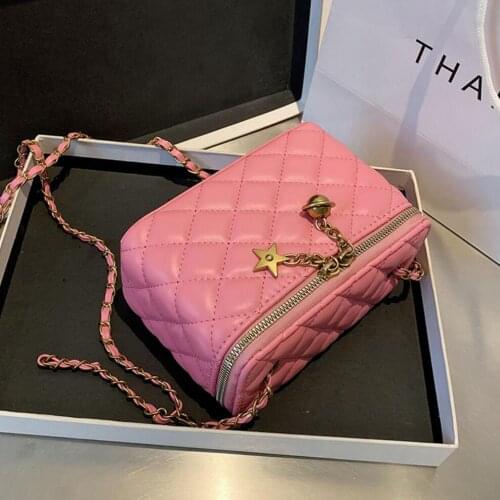 Luxury Handbags Women Bags Designer Small Crossbody Bags for Women 2021 Summer Box Shape Chains Shoulder Bag Ladies Clutch Purse