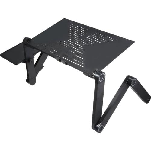 Folding Laptop Notebook desk Adjustable Aluminum Anti-Skid TV Bed Tray with mouse pad
