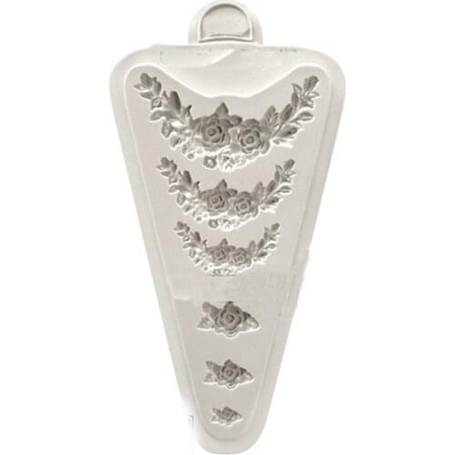 Fold Sugar Molds Silicone Mold Silicone Forms 5 Size for Fondant Cake Decorations Soap Candle Decorating Frosted Sugar Cake Rose