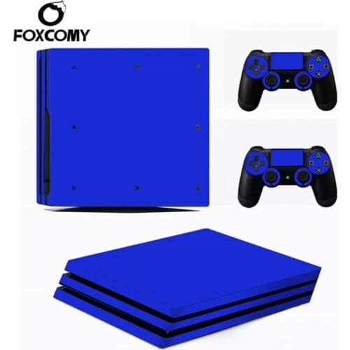 Solid color Decal Console Skin Cover For Playstation 4 Pro Console PS4 Pro Skin Stickers Controller LED Protective