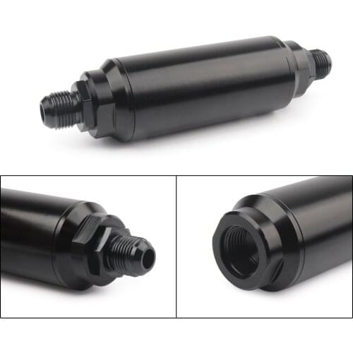 6AN/8AN Universal Performance Aluminum Fuel Filter High FLOW 100 Micron Cleanable